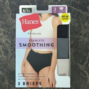 Hanes Seamless Briefs Pack — Black